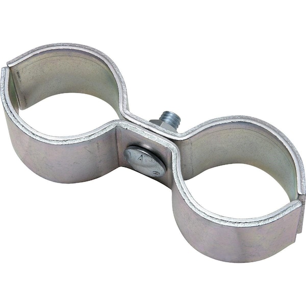 National 2 In. Zinc Plated Steel Universal Pipe Clamp N344648 - main